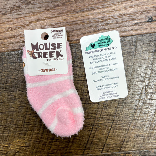 Candy Stripe Snug Infant Cozy Crew | World’s Softest Socks Size 0-12 Months