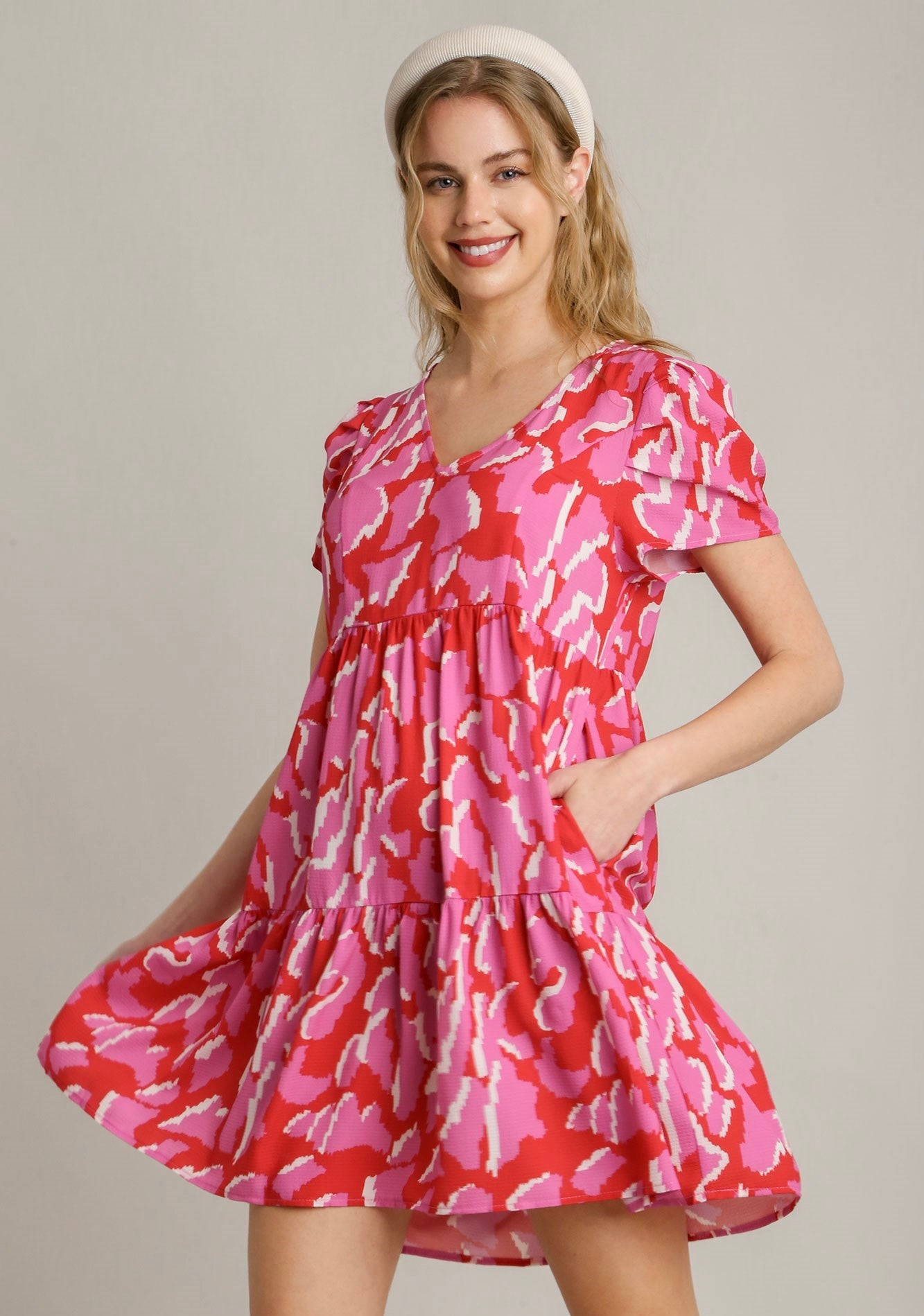 raven mini dress Red/Pink