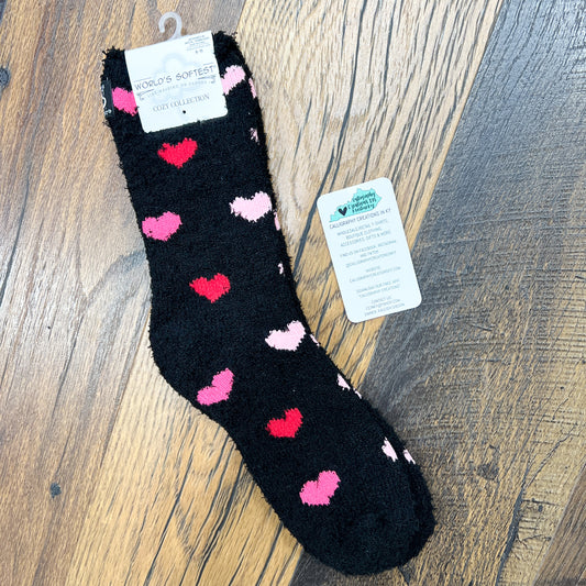 Heart Multi Holiday Spring Cozy Crew | World’s Softest Socks