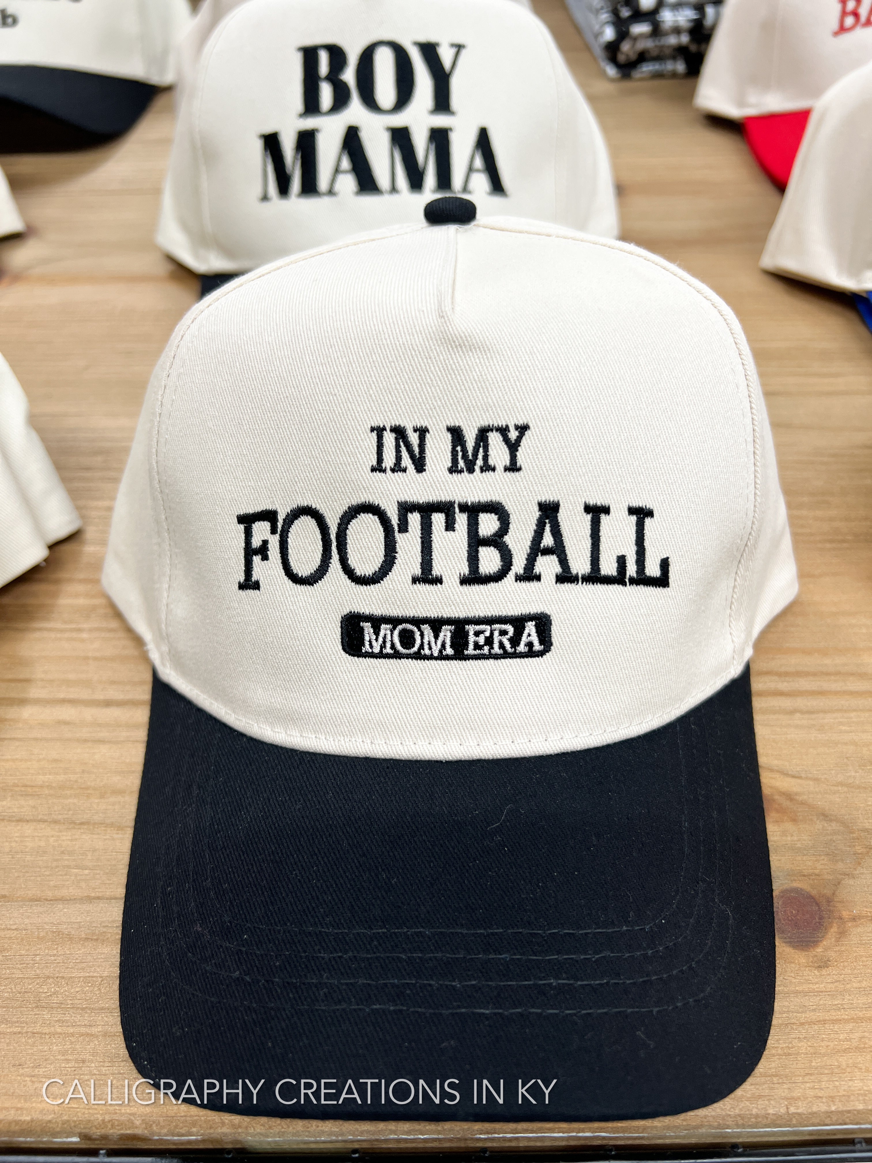 Football Mom Trucker Hat Personalized football hats FOOTBALL Mom hats Embroidered  main image 4