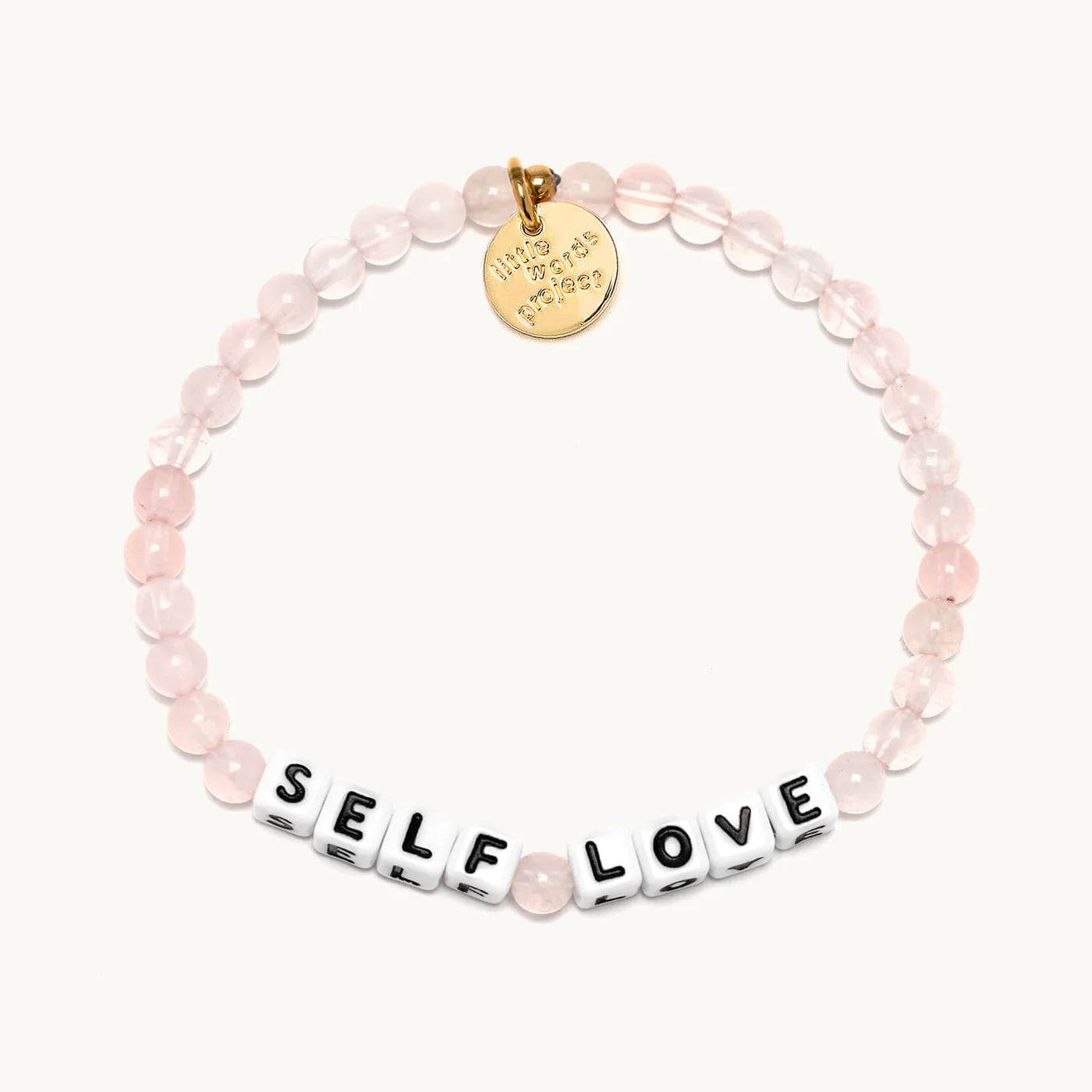 Self Love / Rose Quartz Little Words Project Beaded Bracelet