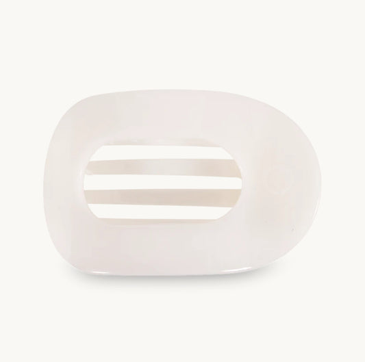 Coconut White - Flat Round TELETIES Hair Clip