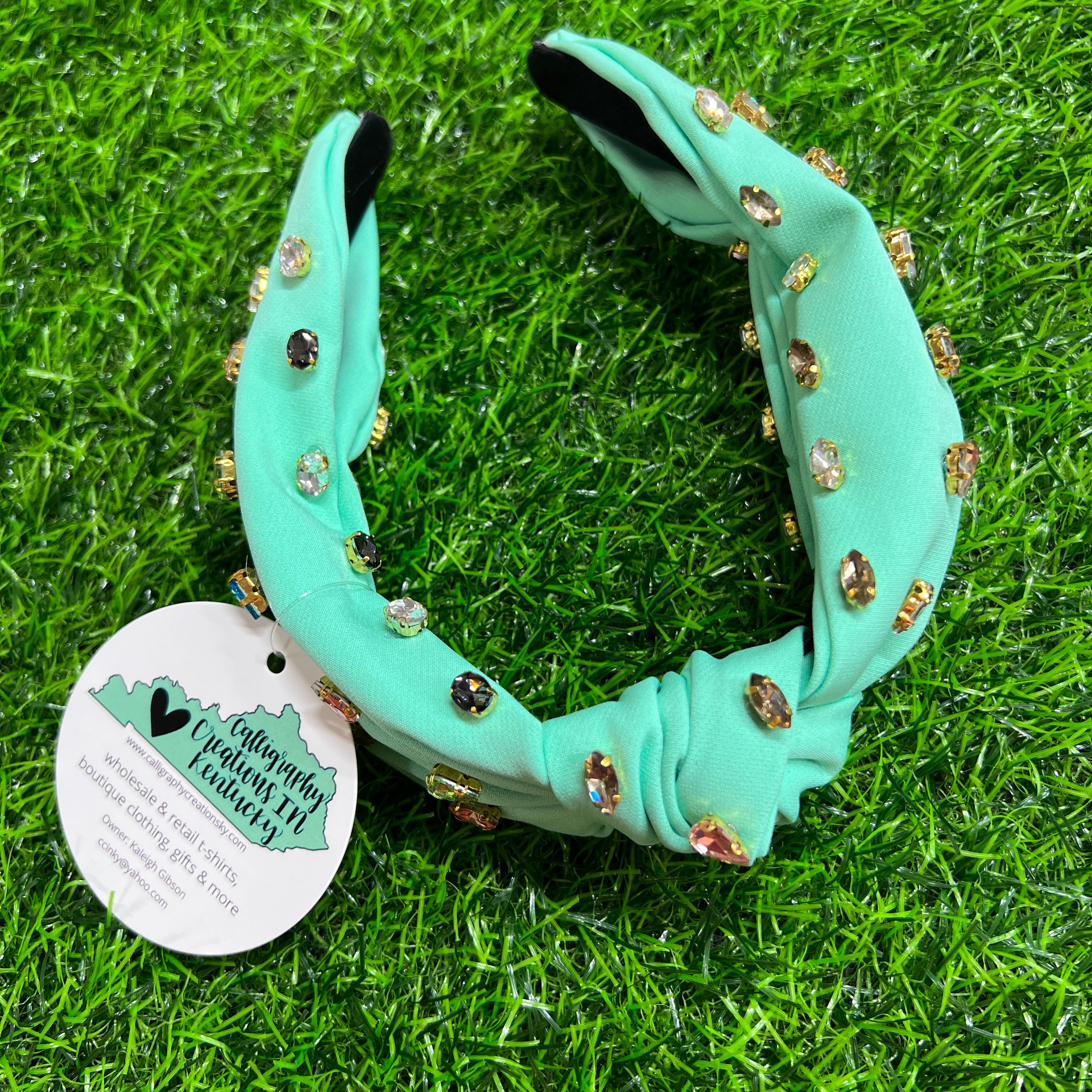 ???MINT CRYSTAL Knotted Embellished Headband Amazon.com : MOLOCH Christmas Headband for Women Beaded  main image 2