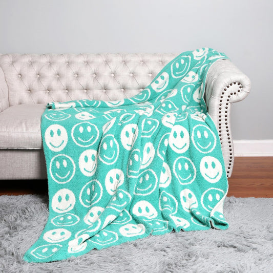 Teal Happy Comfy Luxe Blanket
