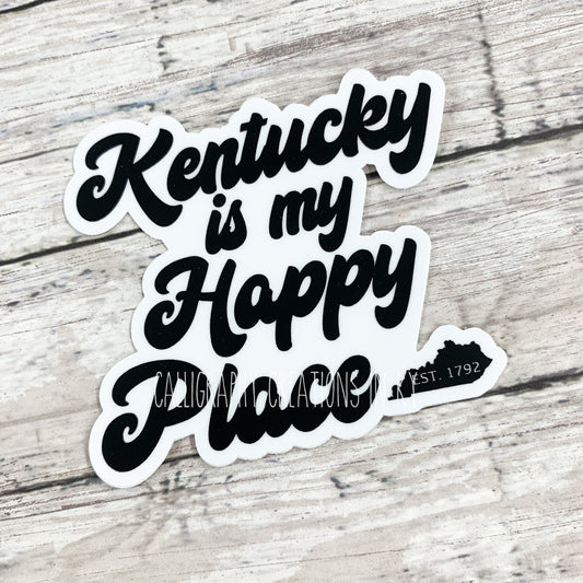 Kentucky Is My Happy Place Sticker