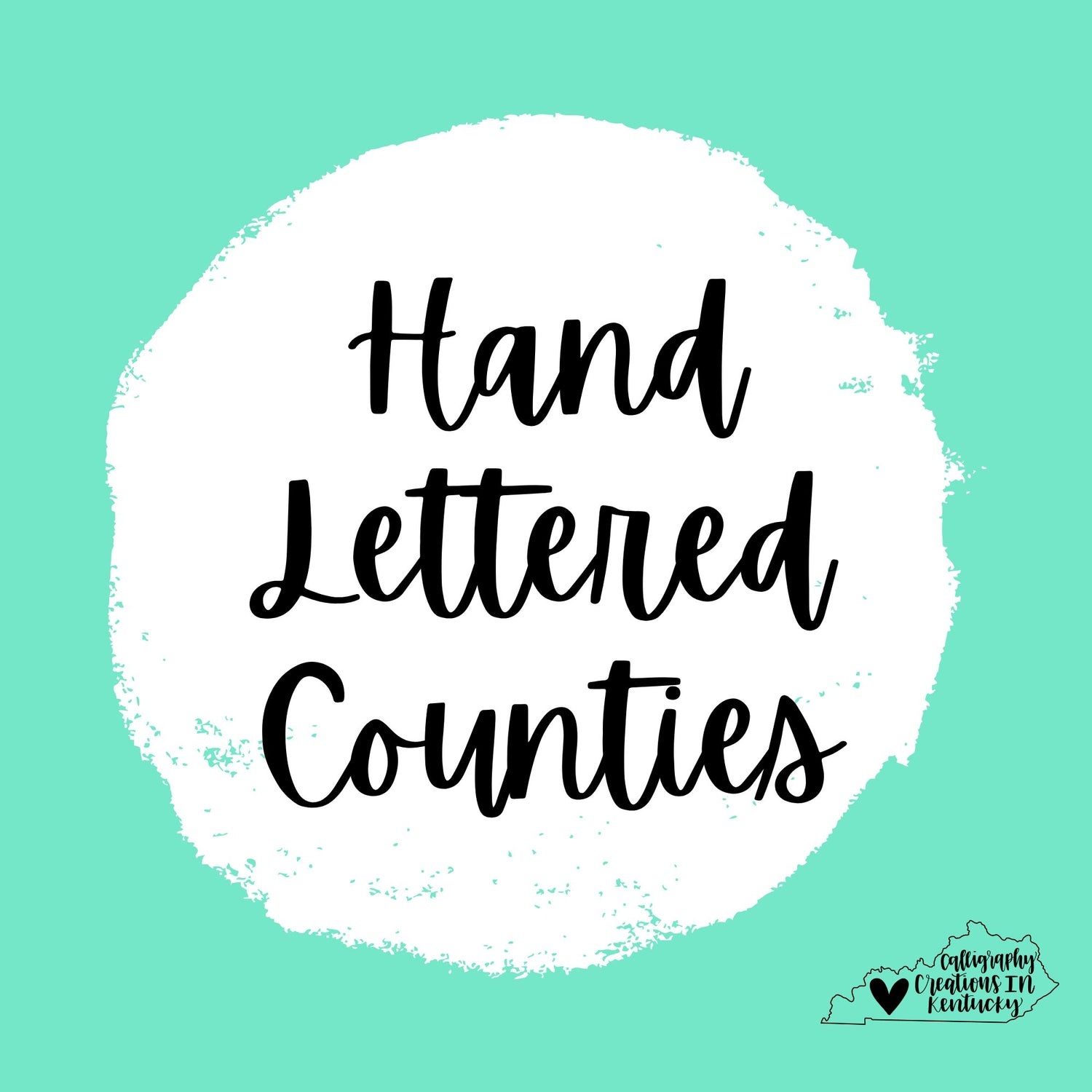 Hand-Lettered Counties