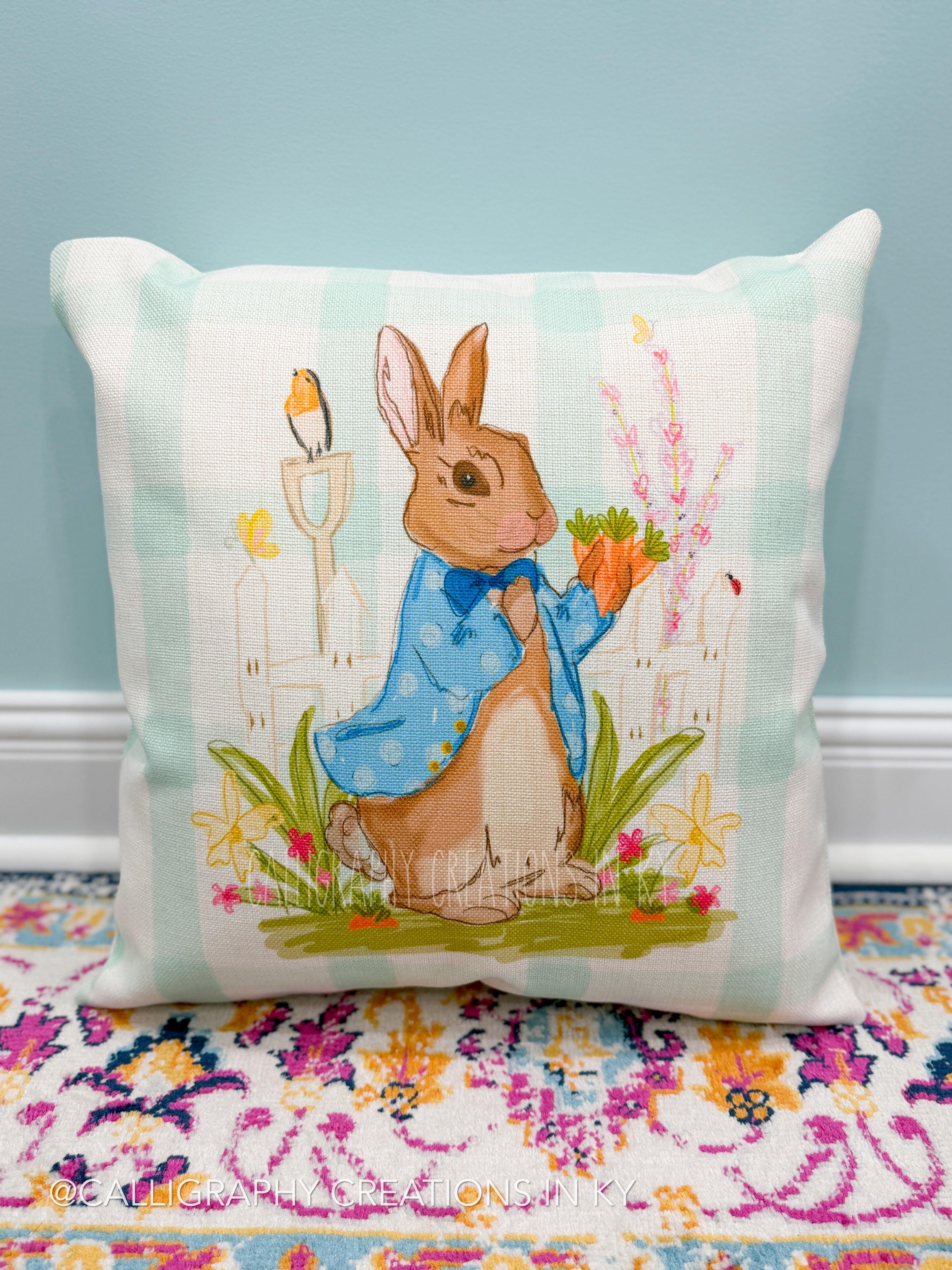 Mr. Pete Square Pillow • Doodles by Rebekah