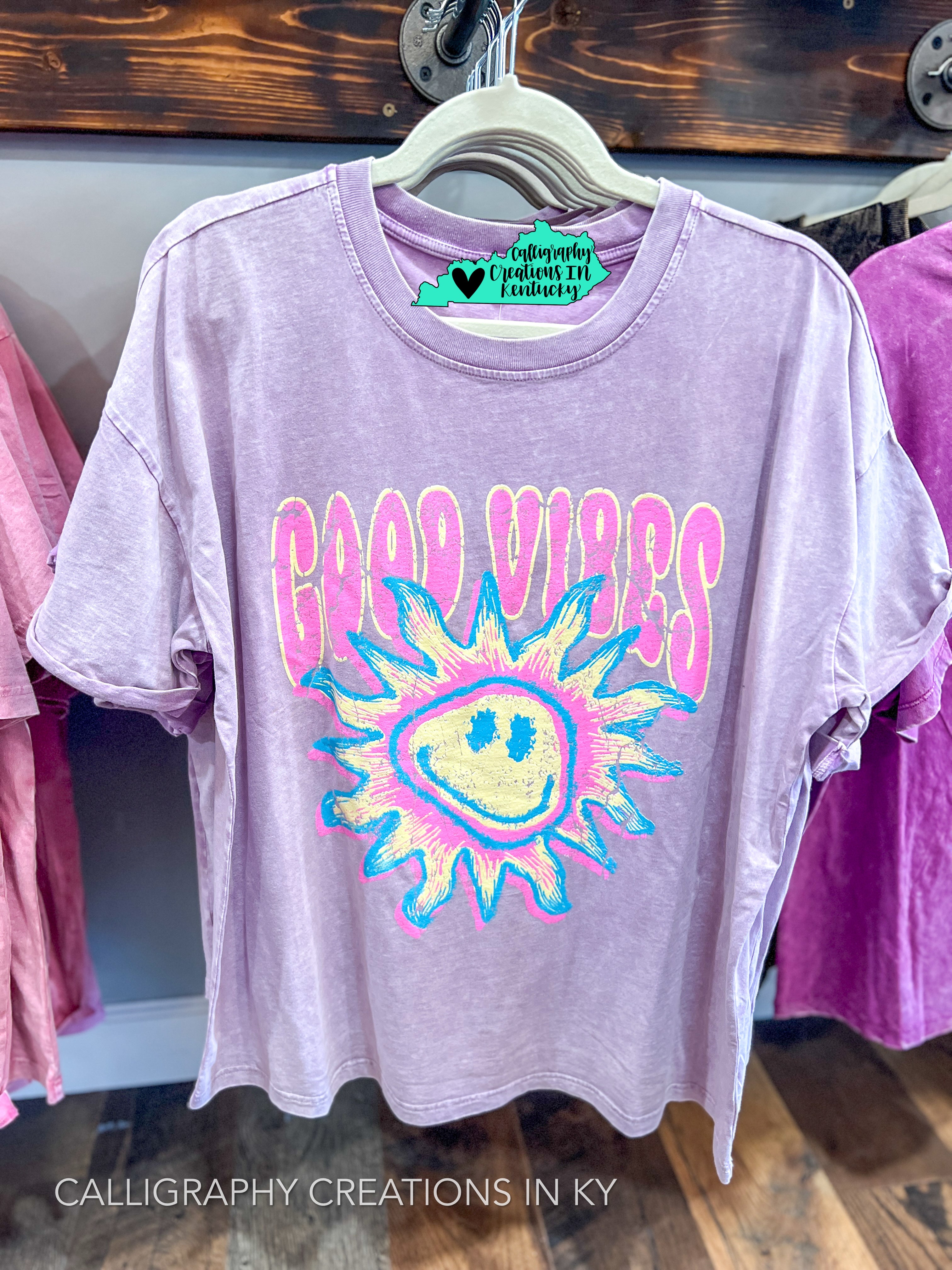 Lilac | Good Vibes Oversized Tee