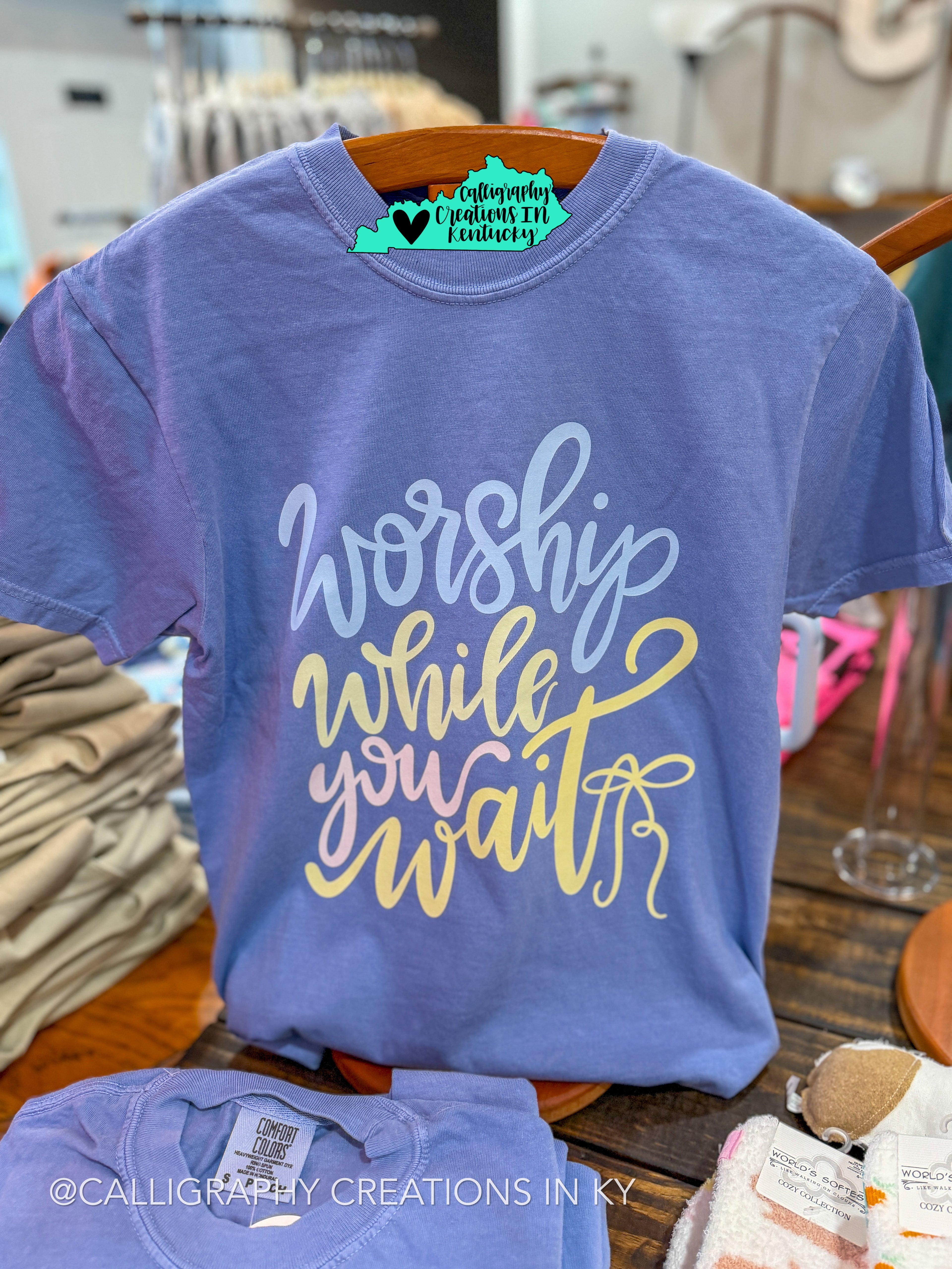 Worship While You Wait CC Tee