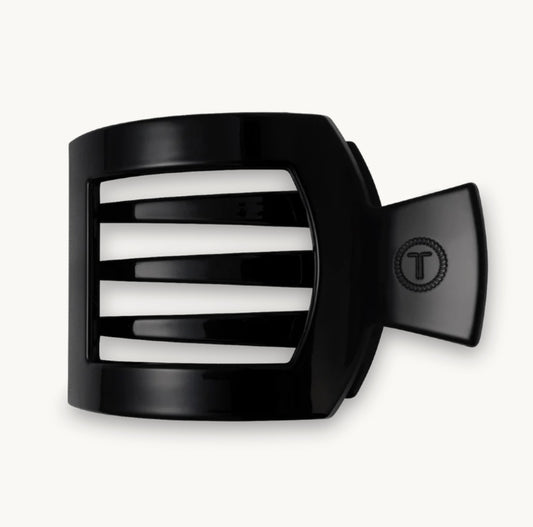 Jet Black - Flat Square TELETIES Hair Clip