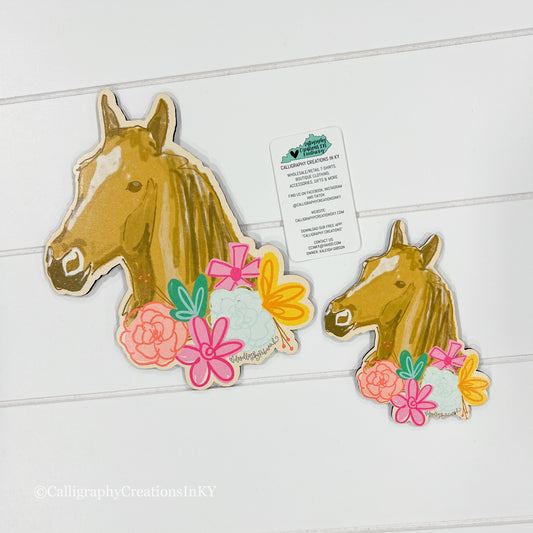Floral Horse Attachment | Doodles By Rebekah