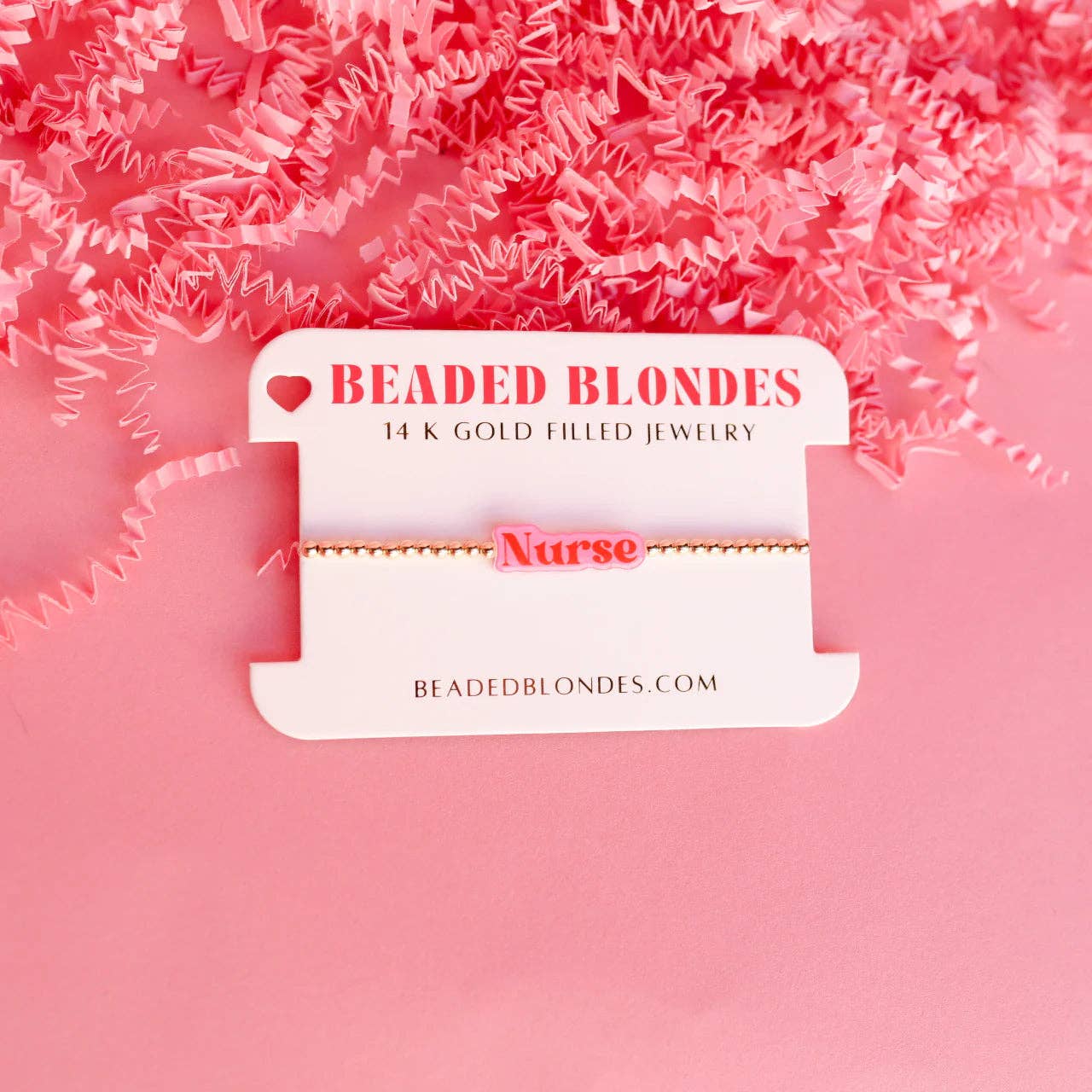 Nurse Bracelet: Gold / Standard 6.75 inch | Beaded Blondes