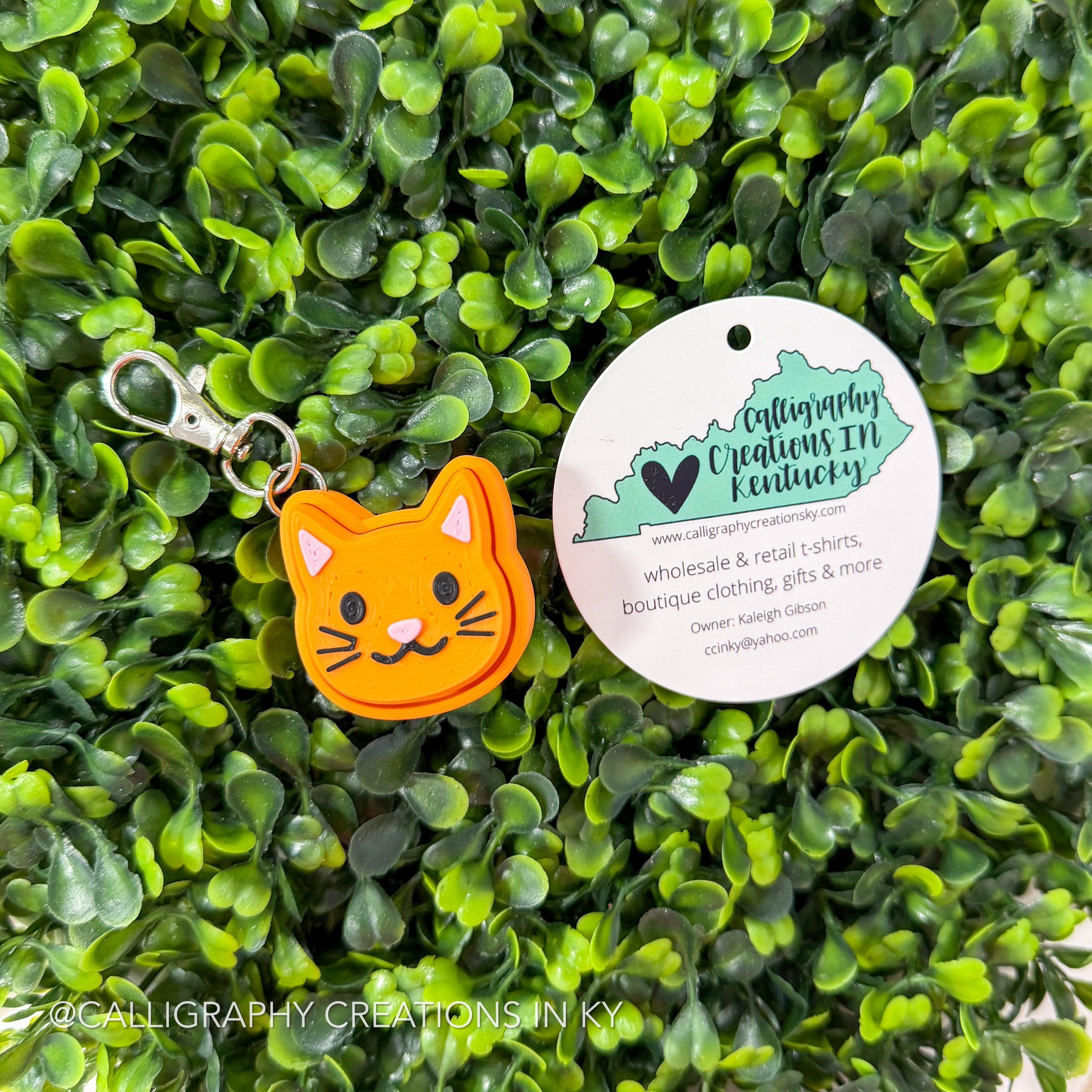 Orange • Kitty Fidget Clicker Keychain