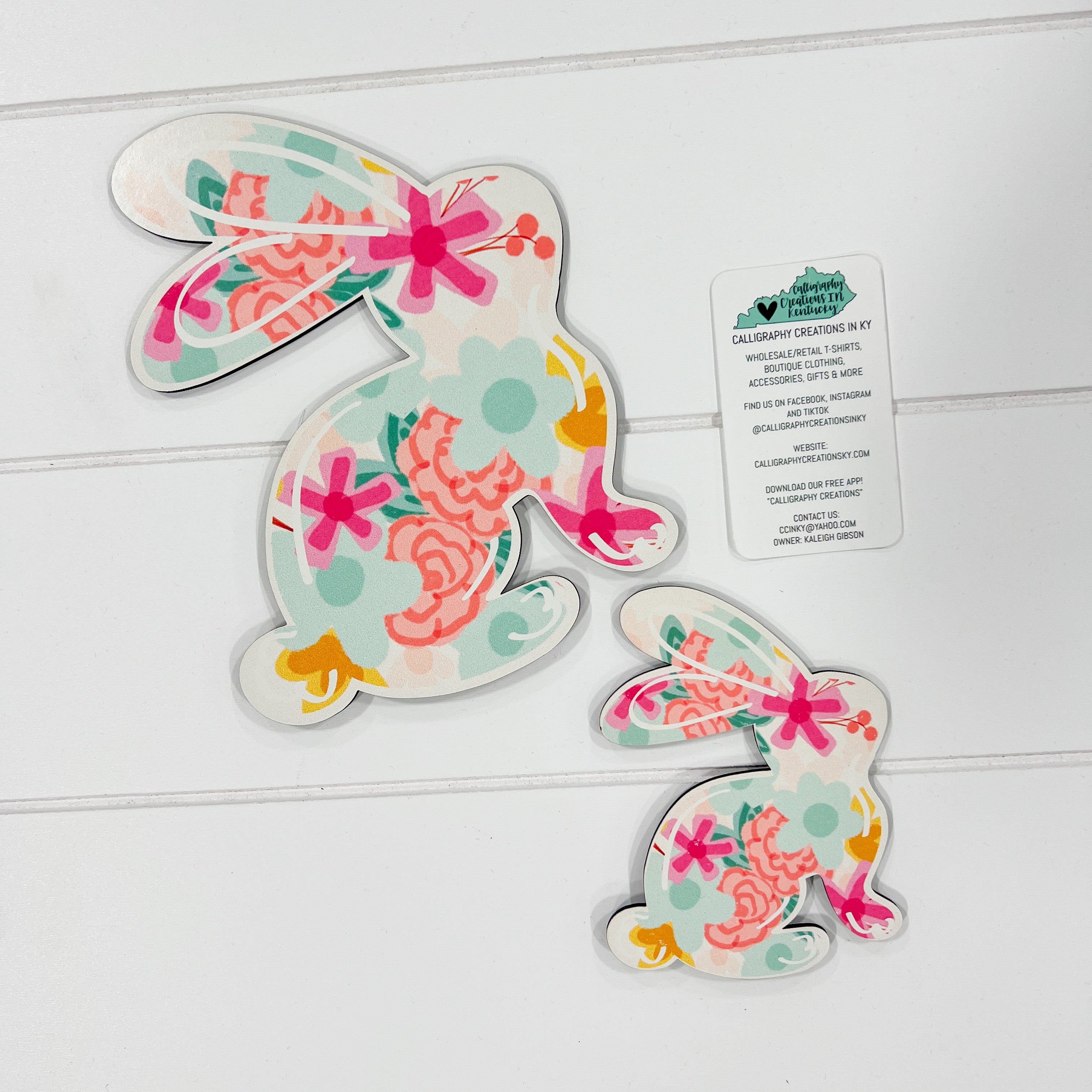 Floral Bunny Attachment | Doodles By Rebekah *FINAL SALE*