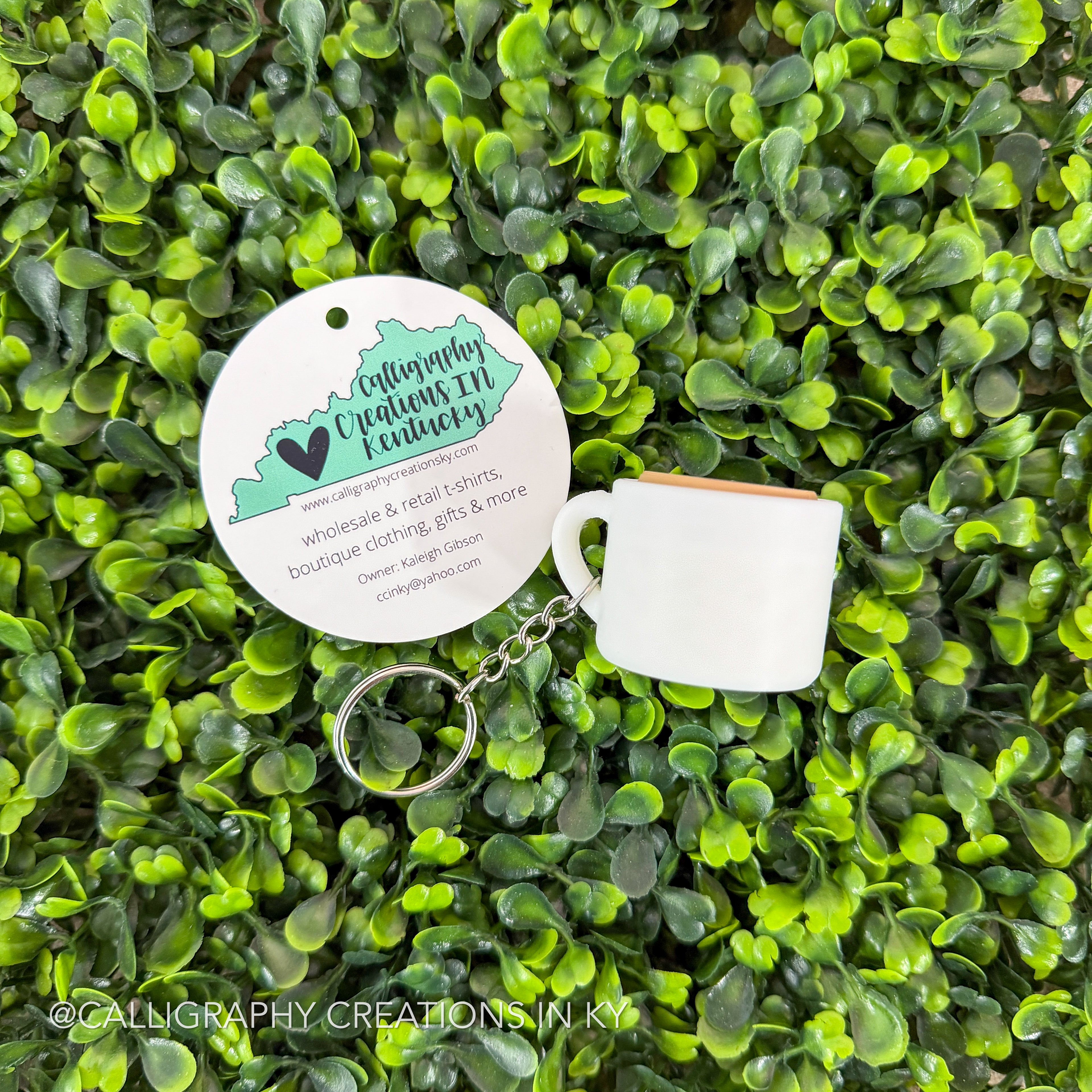 Latte Fidget Clicker Keychain