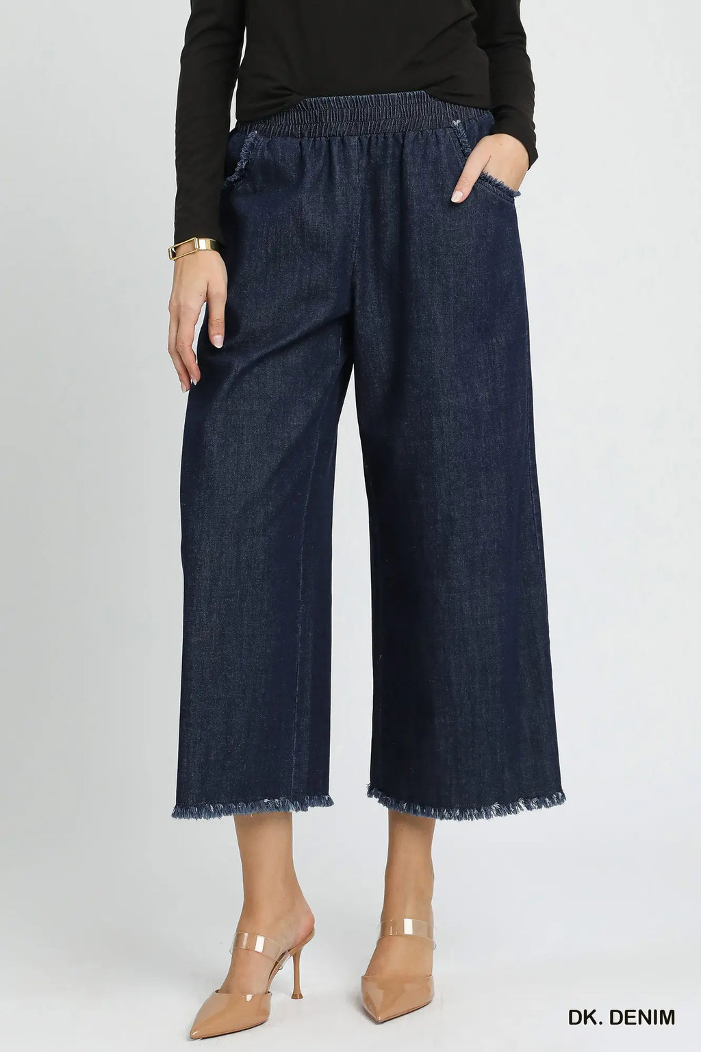 Dark | Fringe Denim Pants