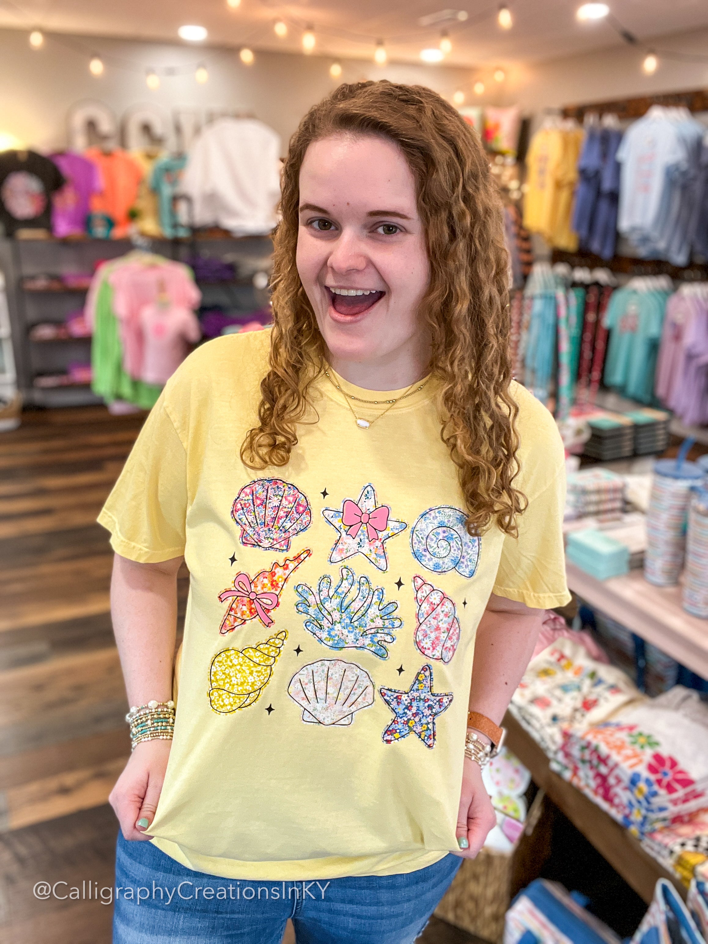 Multicolor Sea Shells Tee