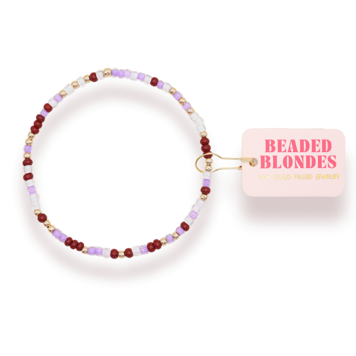 Lavender Dreams Sprinkle Bracelet: Standard 6.75 inch | Beaded Blondes