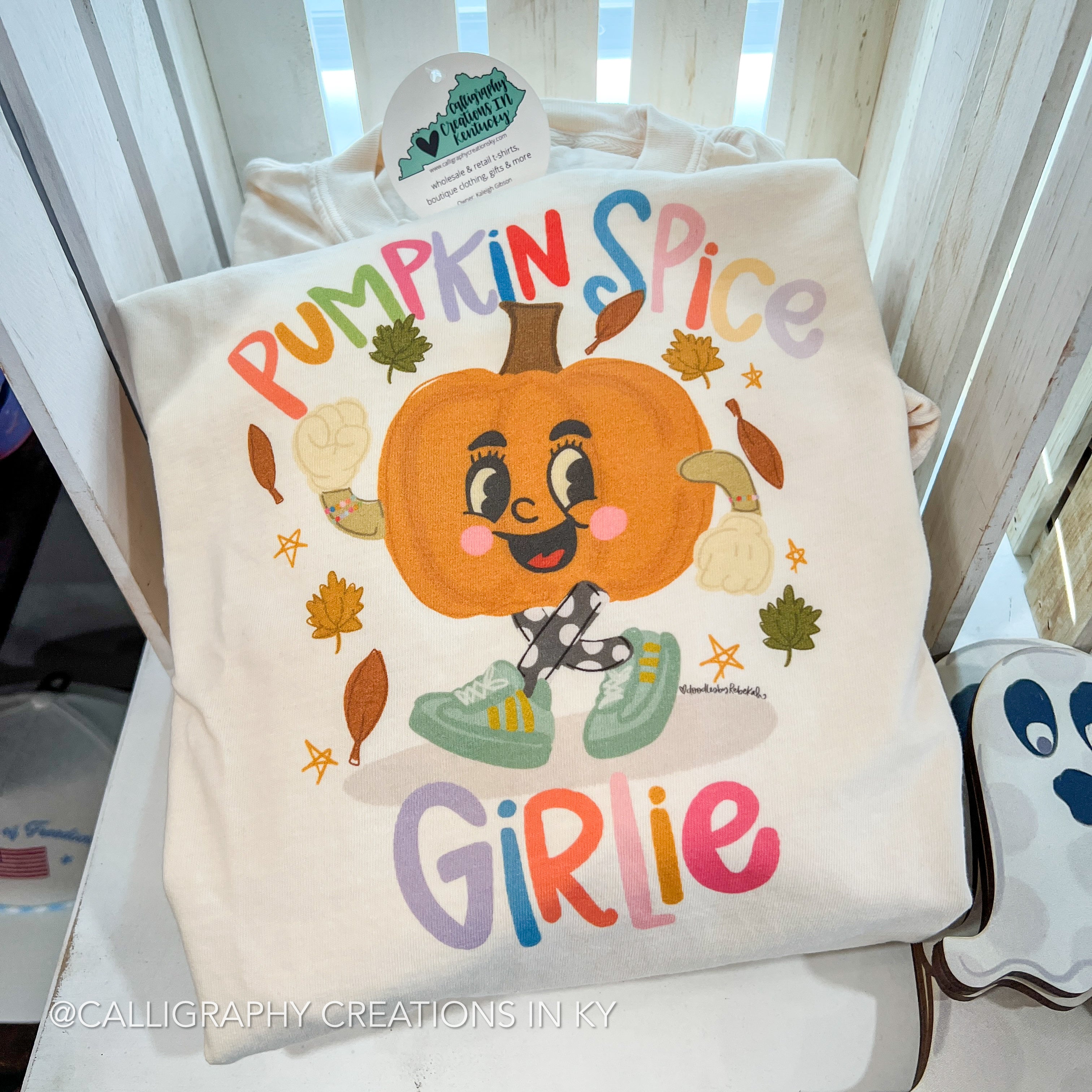 Pumpkin Spice Girlie CC Tee Doodles By Rebekah