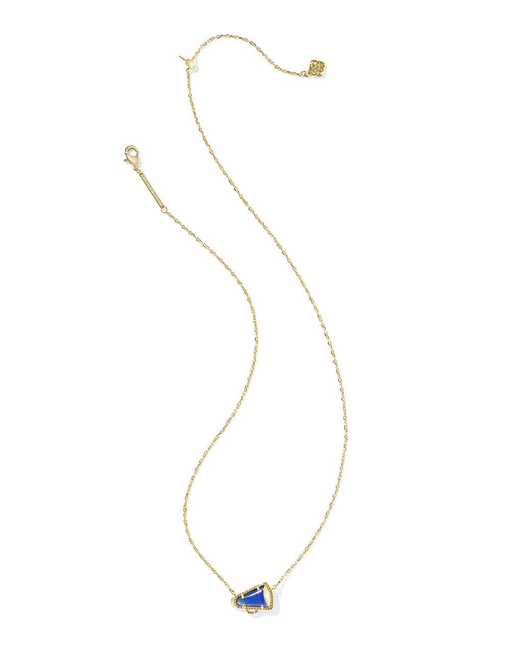 Kendra Scott Cheer Short Pendant Necklace - Gold Cobalt Illusion