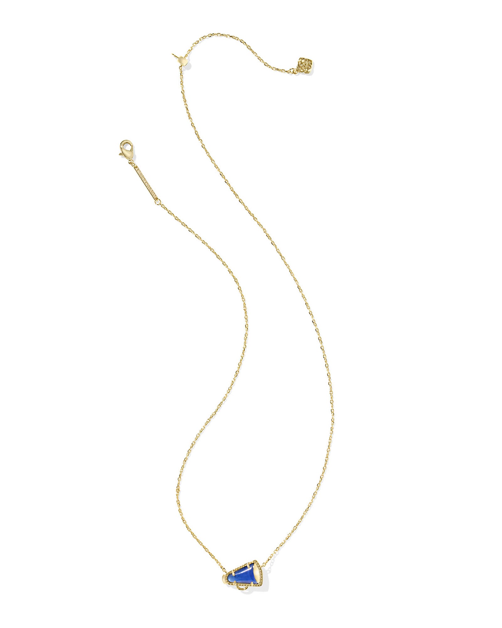 Kendra Scott Cheer Short Pendant Necklace - Gold Cobalt Illusion