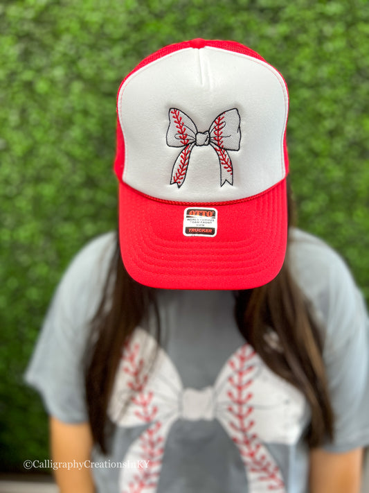 Baseball Bow Trucker Hat