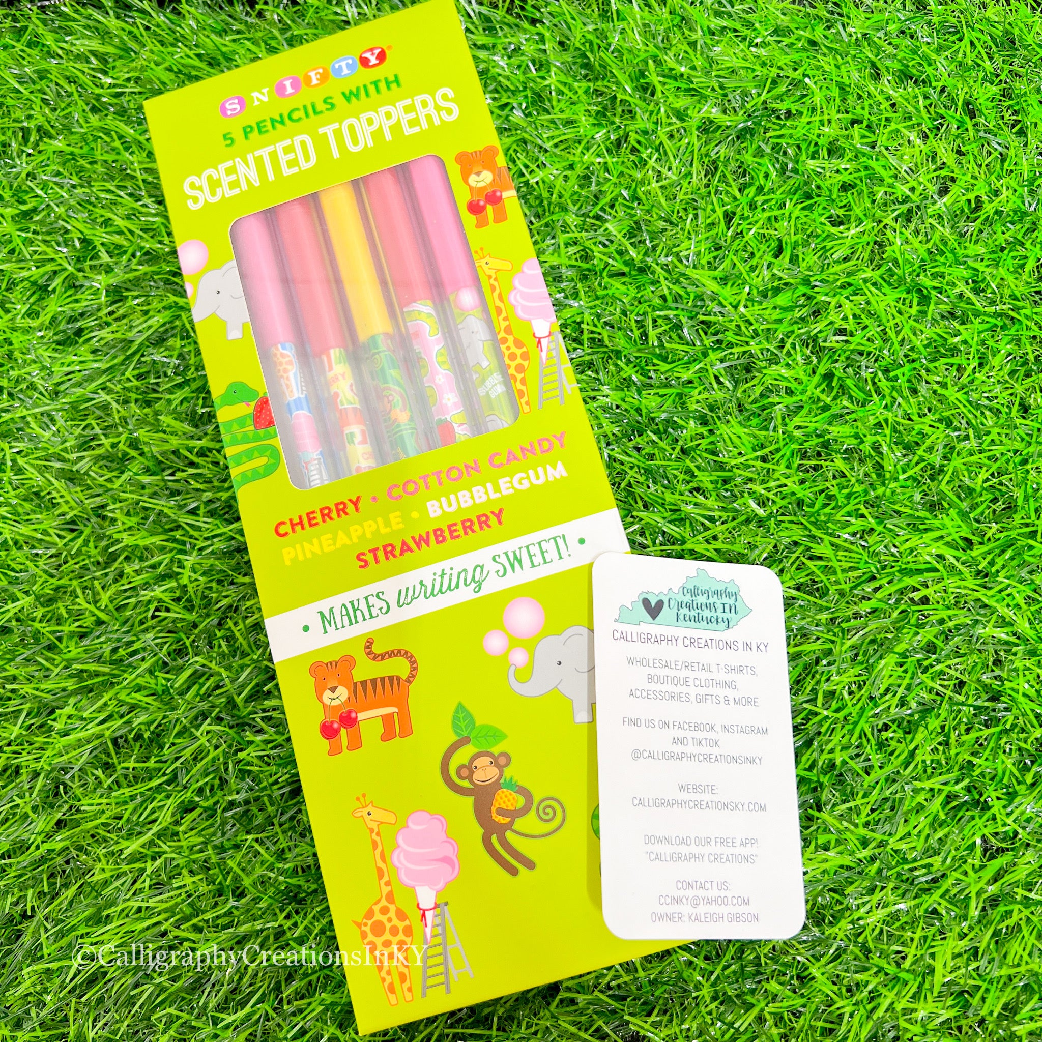 Animal Party Scented Pencil Toppers- 5 pack