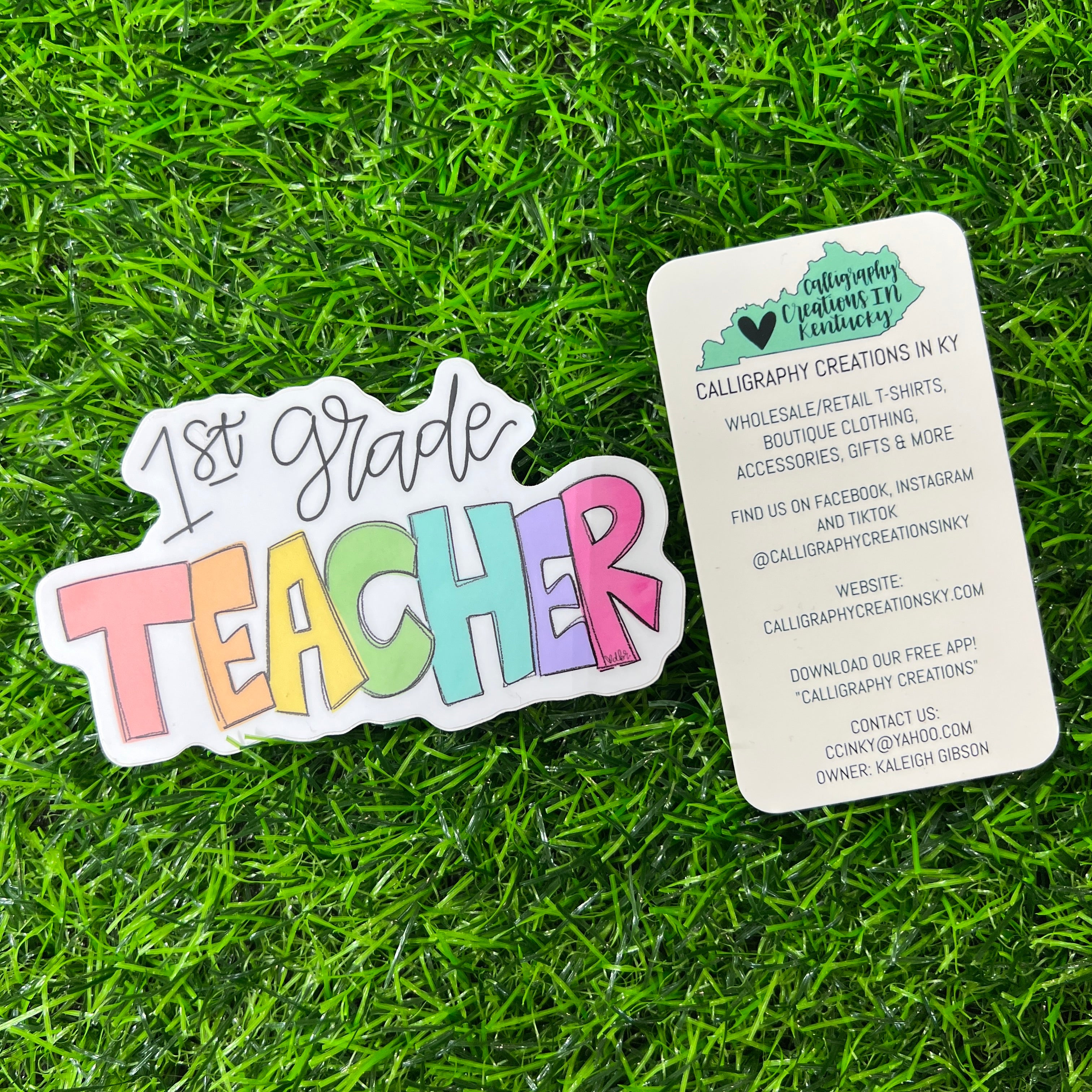 1st Grade Teacher Sticker - Doodles By Rebekah