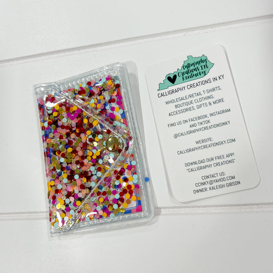 Celebrate Every Day Confetti Stick-on Cell Phone Wallet