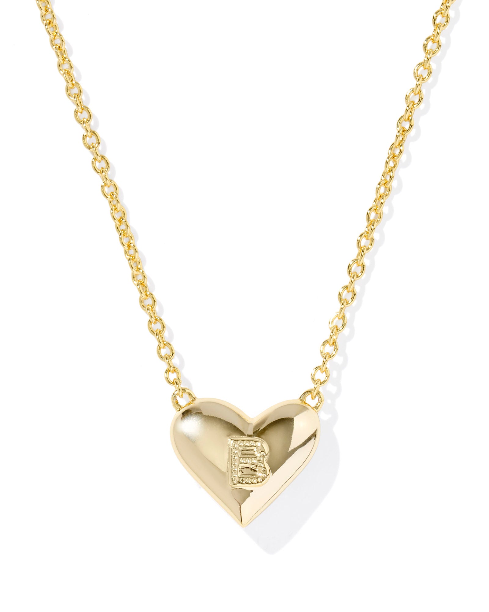 Kendra Scott Heart Letter B Short Pendant Necklace - Gold Ivory Mother Of Pearl