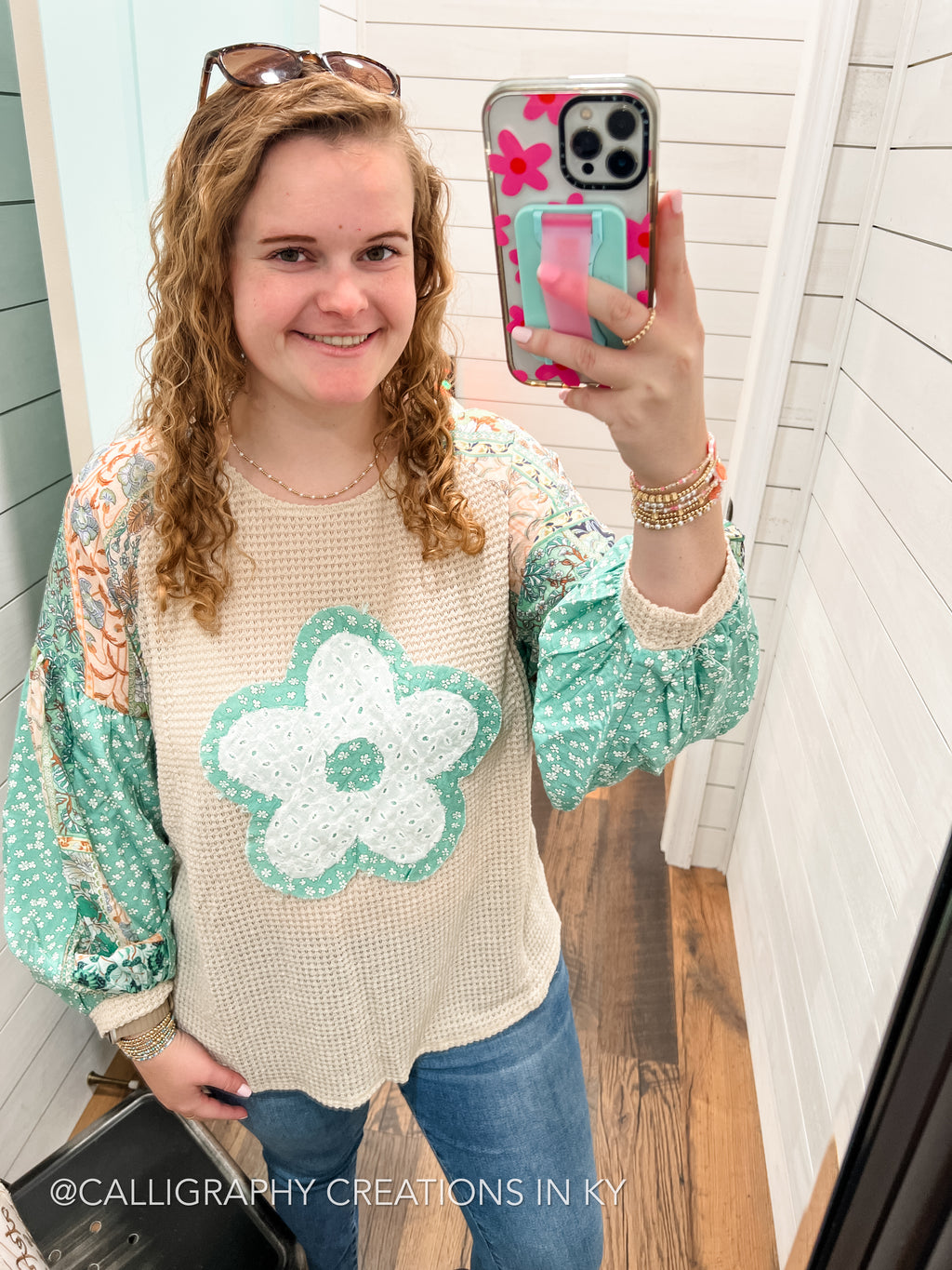 Green | Flower Power Top