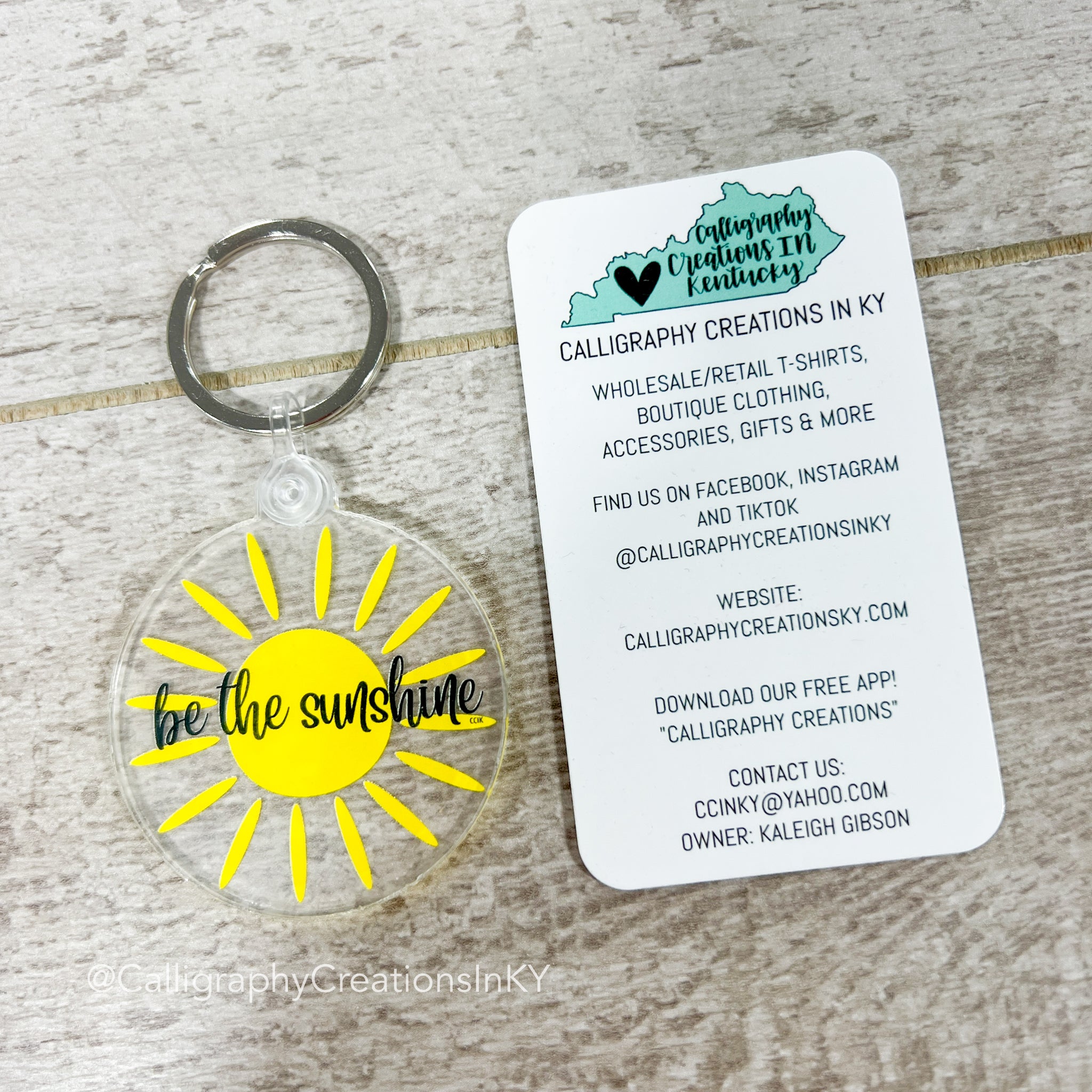 Be The Sunshine Keychain *FINAL SALE*