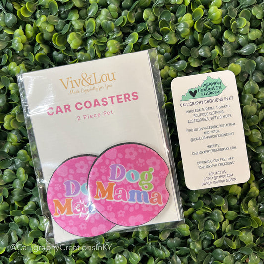 Dog Mama Car Coaster Set