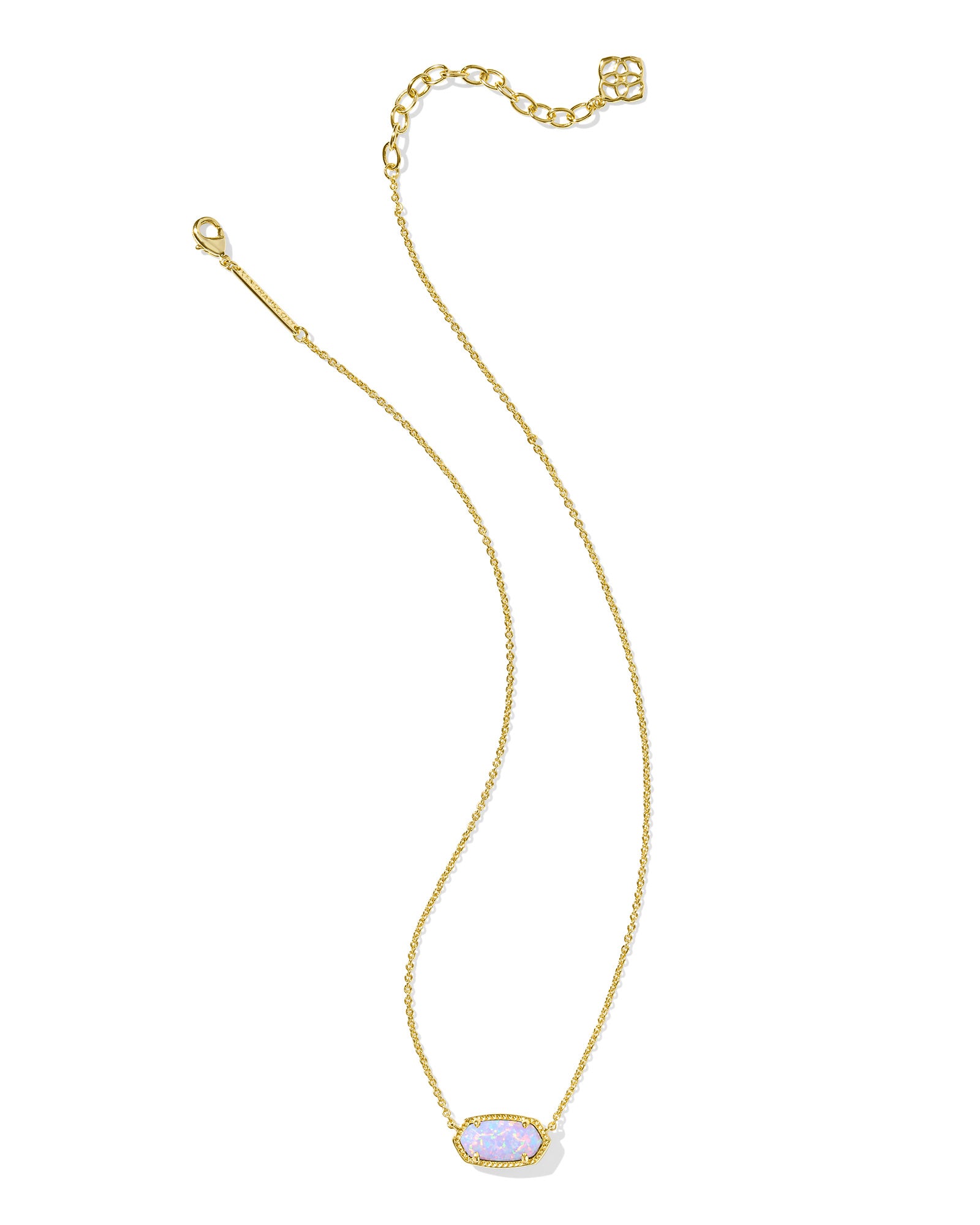 Kendra Scott Elisa Pendant Necklace - Gold Lilac Kyocera Opal