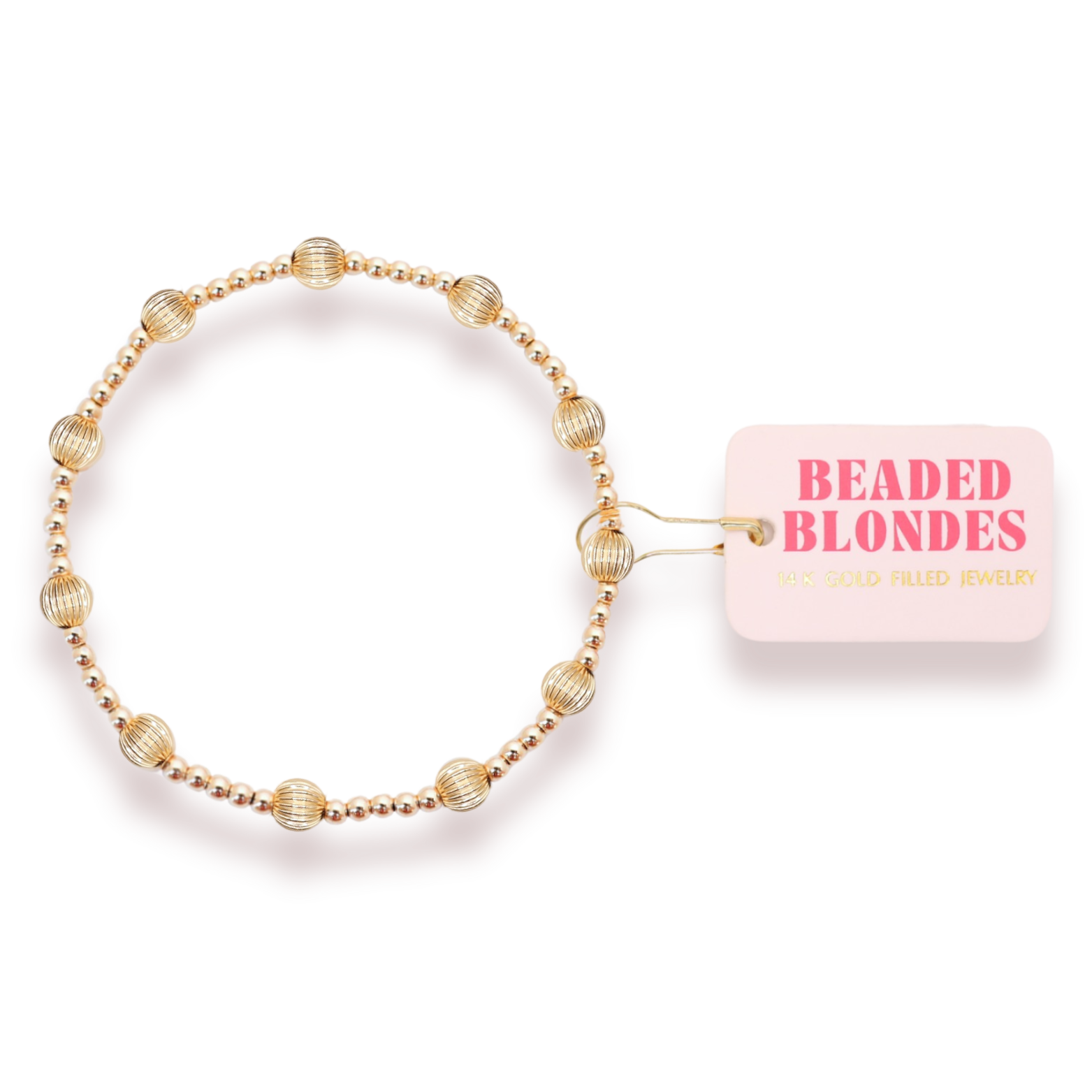 Lively Fluted Bracelet: Standard 6.75 inch | Beaded Blondes