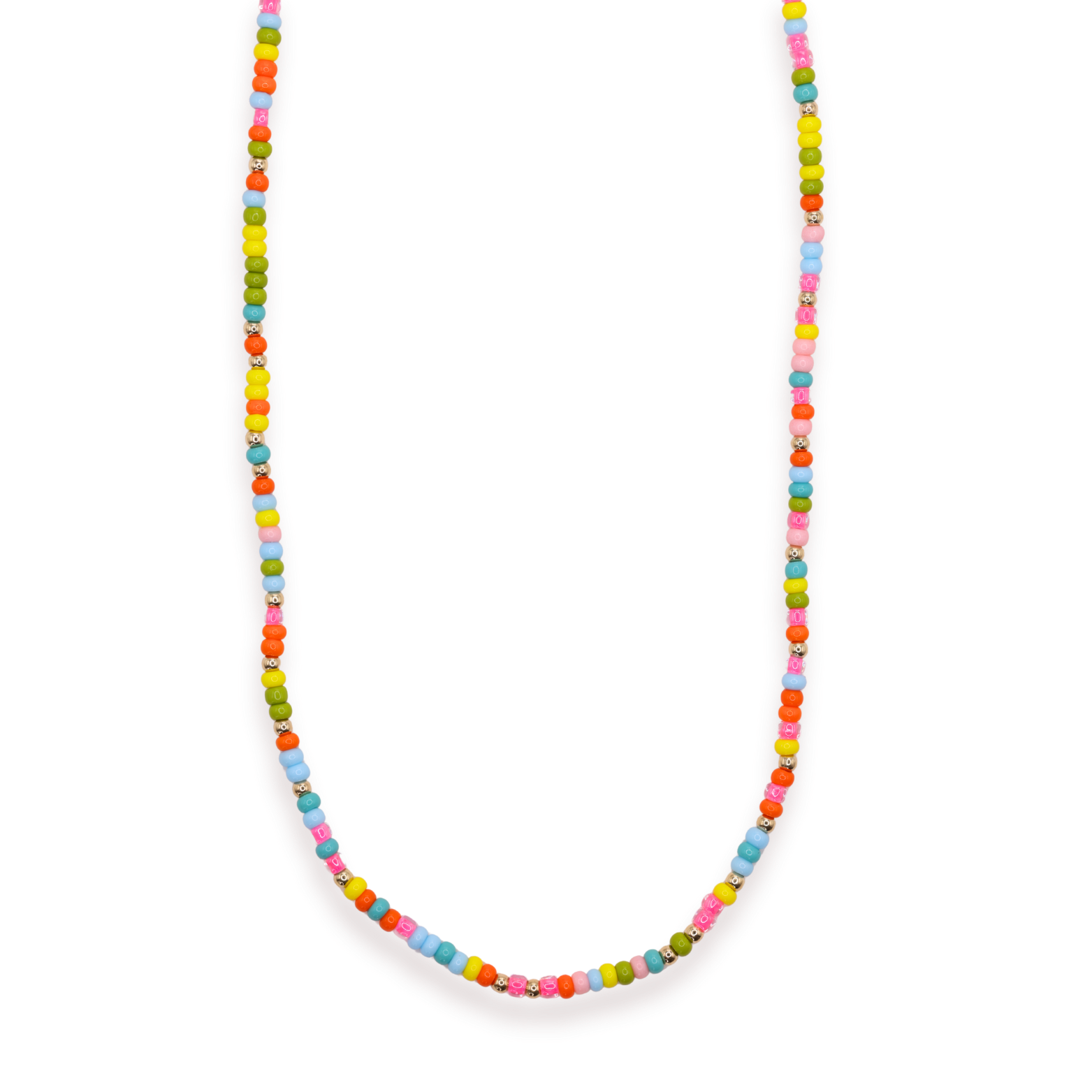 Rainbow Sprinkle Necklace: 18 Inch | Beaded Blondes