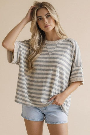 Neutral Stripe Top