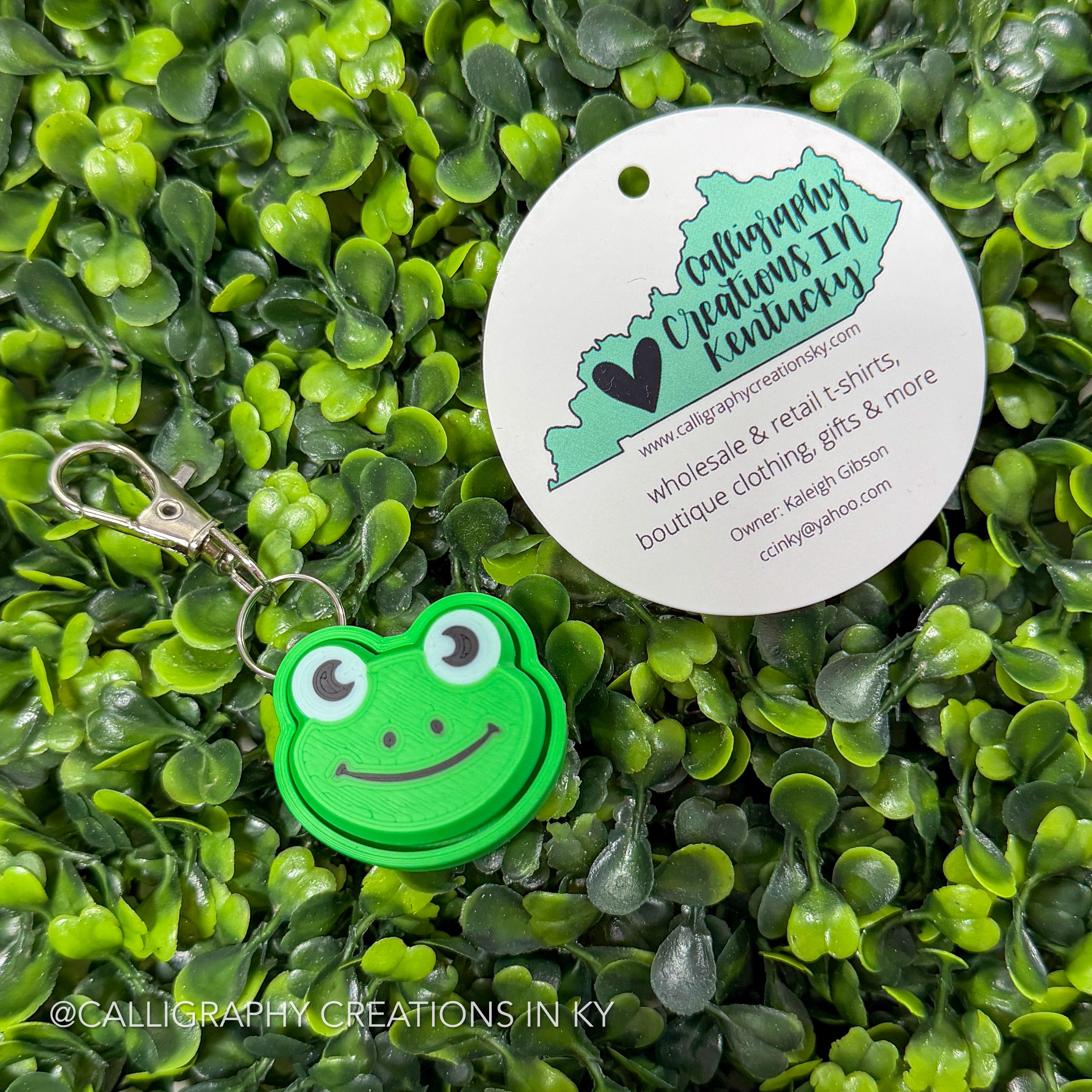 Green Frog Fidget Clicker Keychain