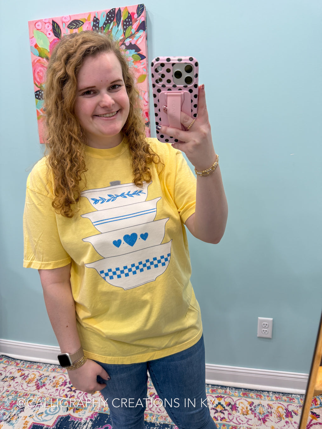 Yellow | Vintage Dishes Stack CC Tee