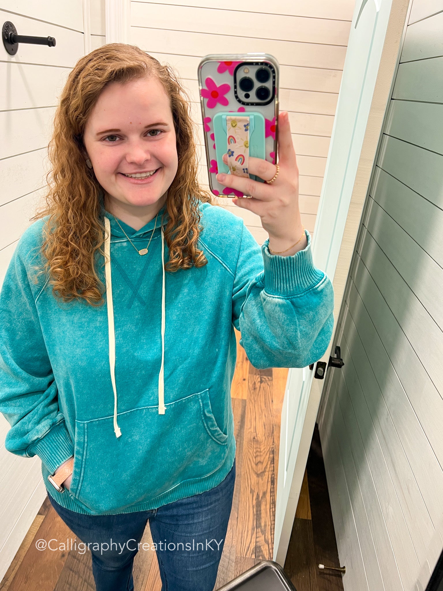 Teal | Acid Wash Hoodie *FINAL SALE*