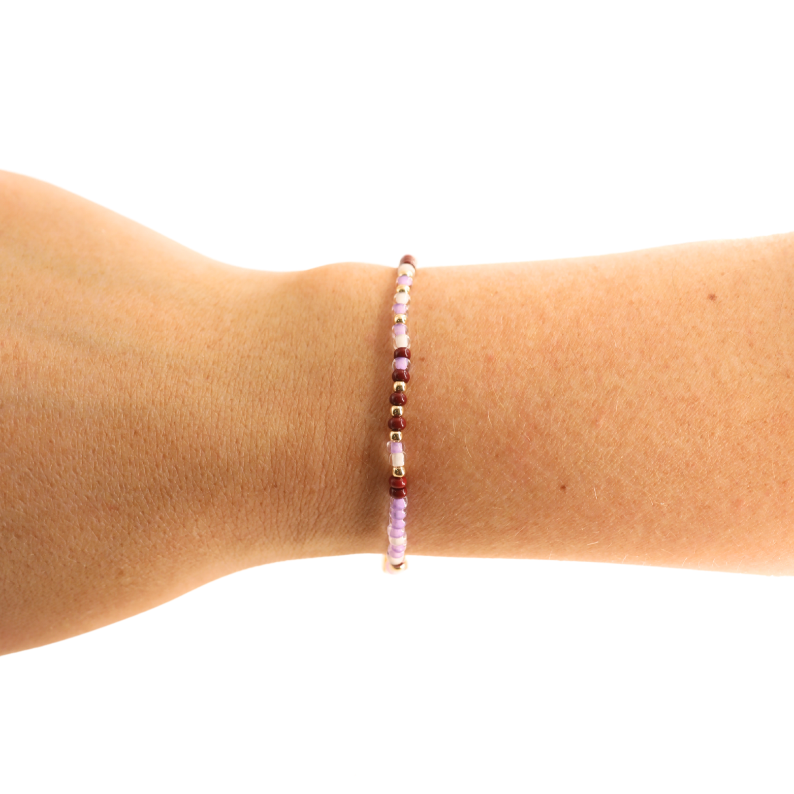 Lavender Dreams Sprinkle Bracelet: Standard 6.75 inch | Beaded Blondes