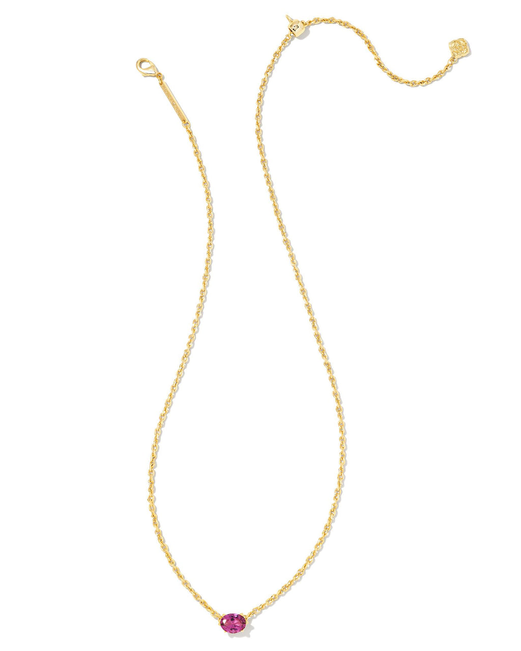 Kendra Scott Cailin Pendant Necklace - Gold Purple Crystal