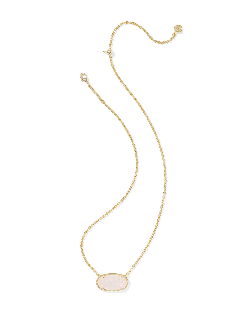 Kendra Scott Elisa Statement Short Pendant Necklace - Gold Iridescent Drusy