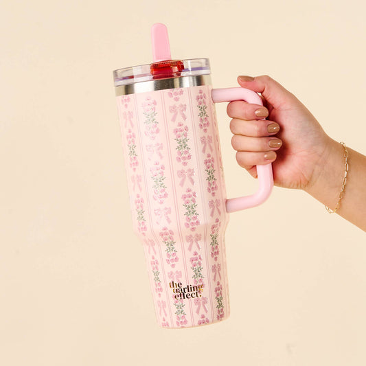 Pink | Oh So Fancy 40 oz Lifestyle Flip Straw Tumbler