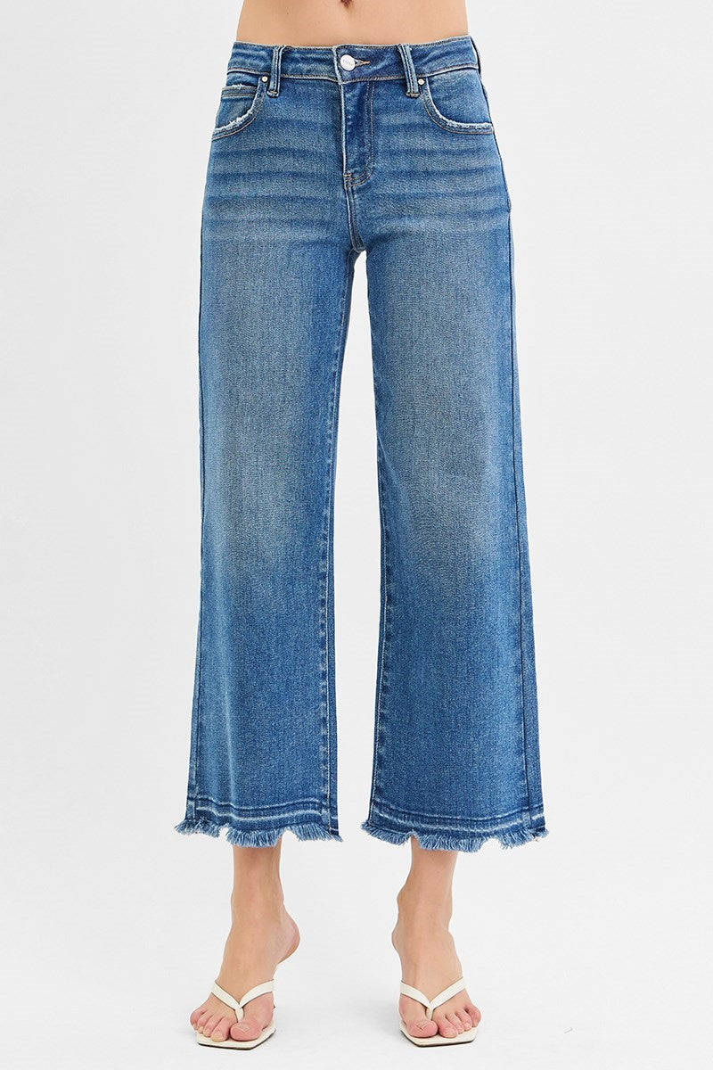 Ellie Jeans | Mid Rise Crop Wide