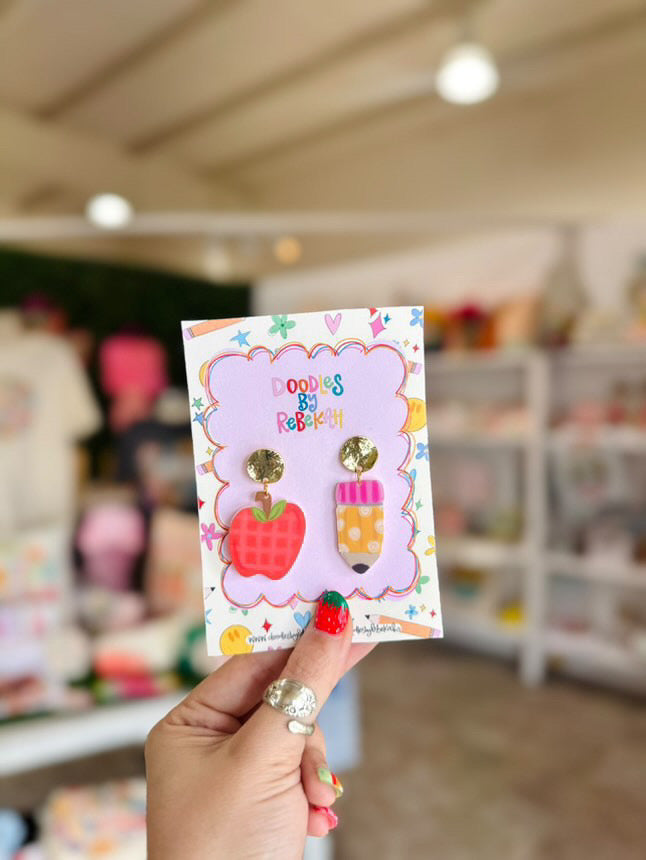 Mismatched Teacher Earrings • Doodles By Rebekah