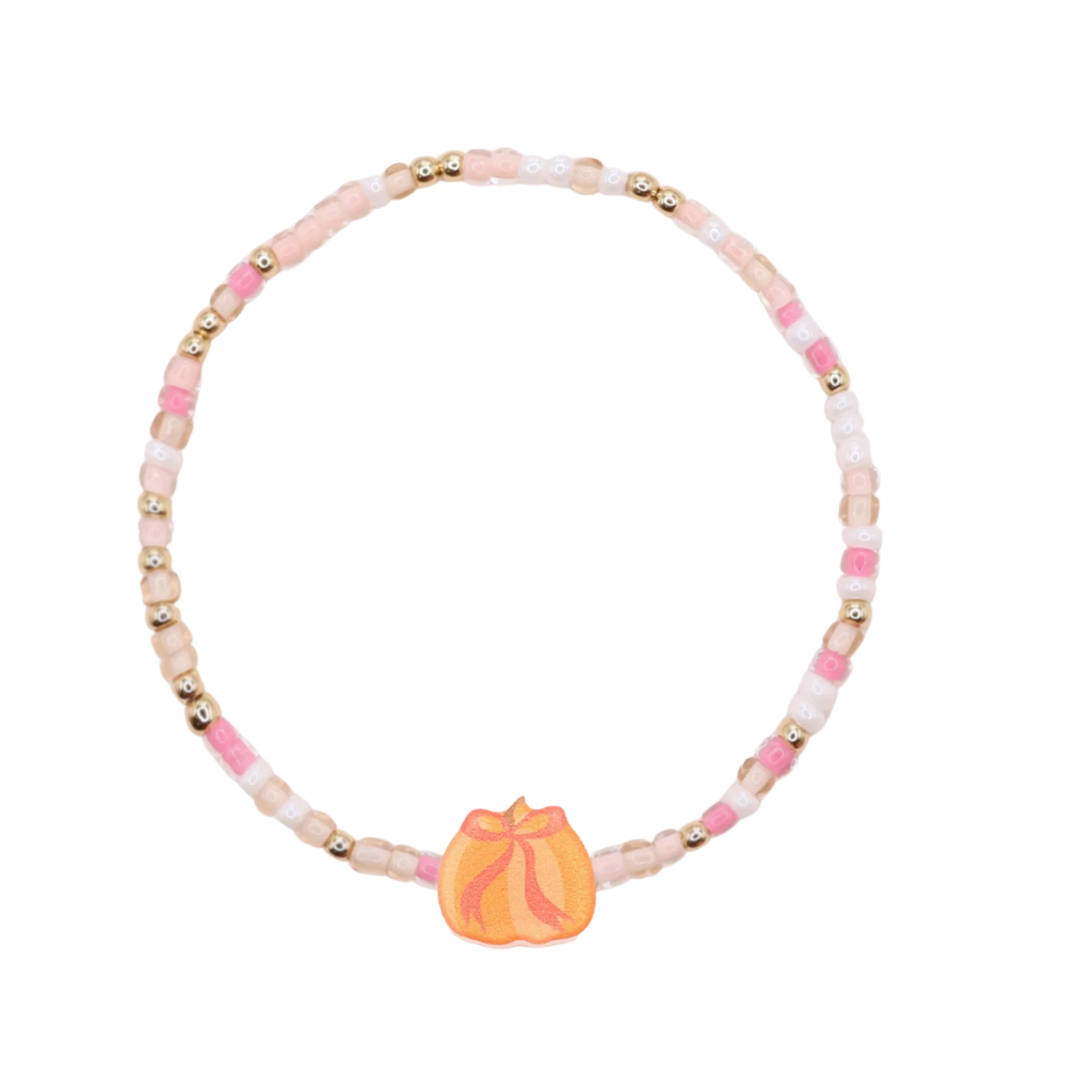 Sprinkle Pumpkin Bracelet: Standard 6.75 inch | Beaded Blondes