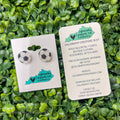 Soccer Acrylic Stud Earrings