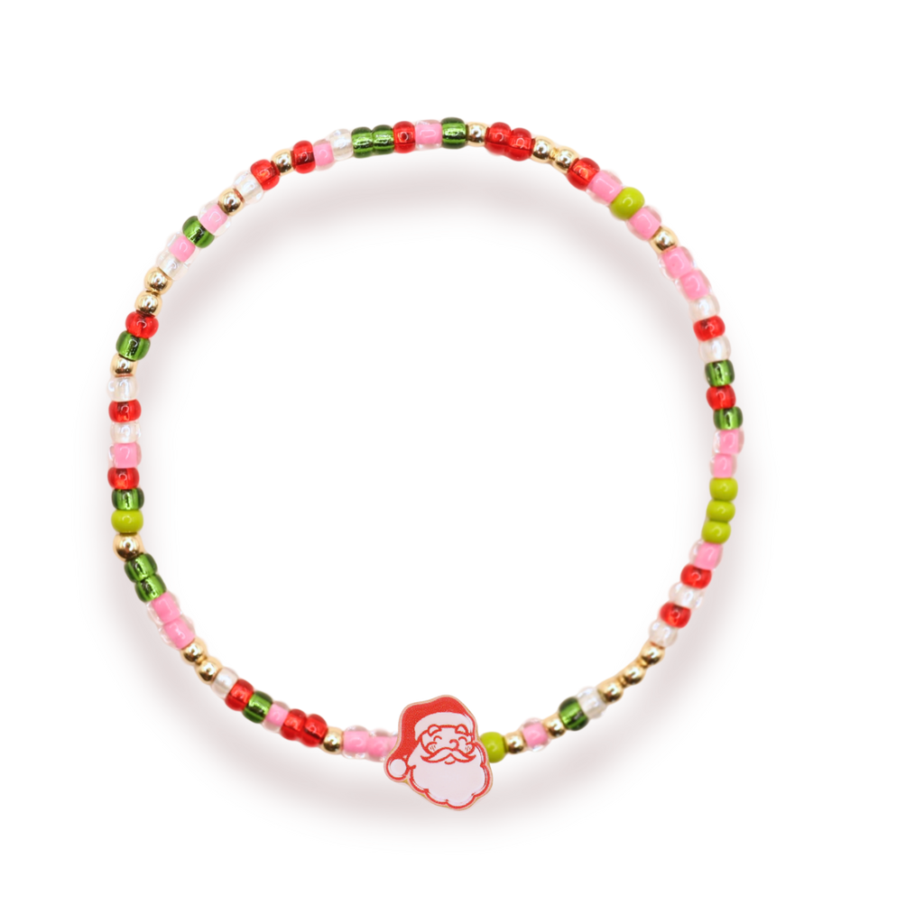 Santa Sprinkle Bracelet: Standard 6.75 Inch | Beaded Blondes