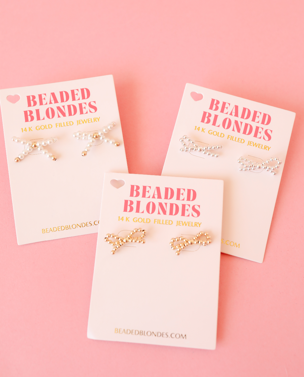Pearl Bow Earrings | Beaded Blondes